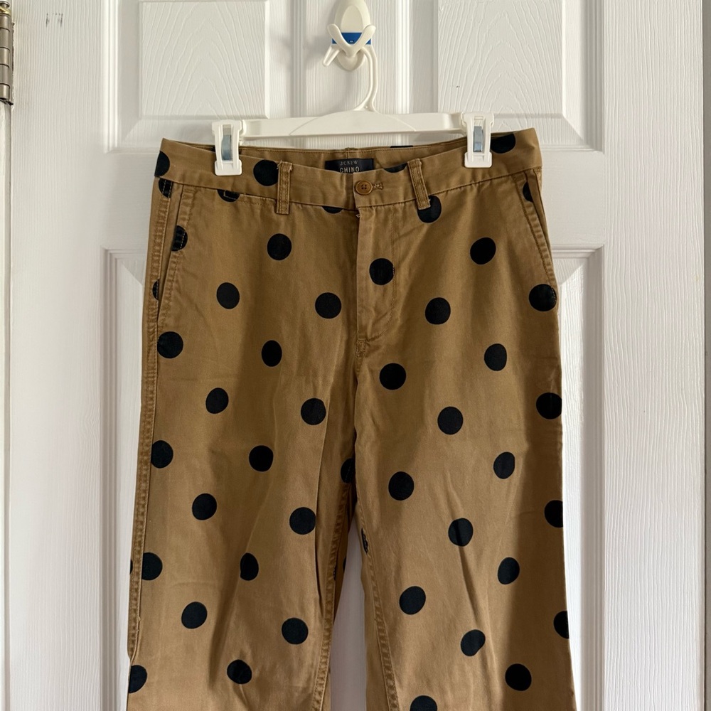 J.Crew Size 6 Chino Polka Dot Tan Khaki Pants - Picture 8 of 10